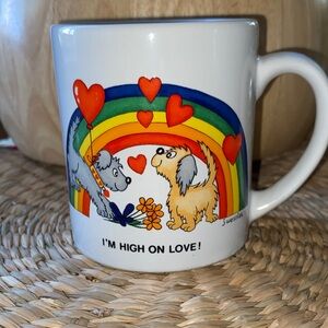 Vintage 1983 Papillon design I’m high on love copy mug